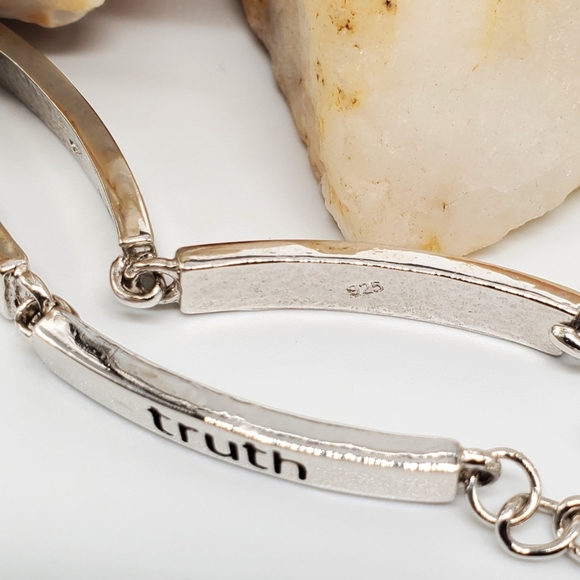 Silver Bracelet Graphic/Words - Picture 7 of 11